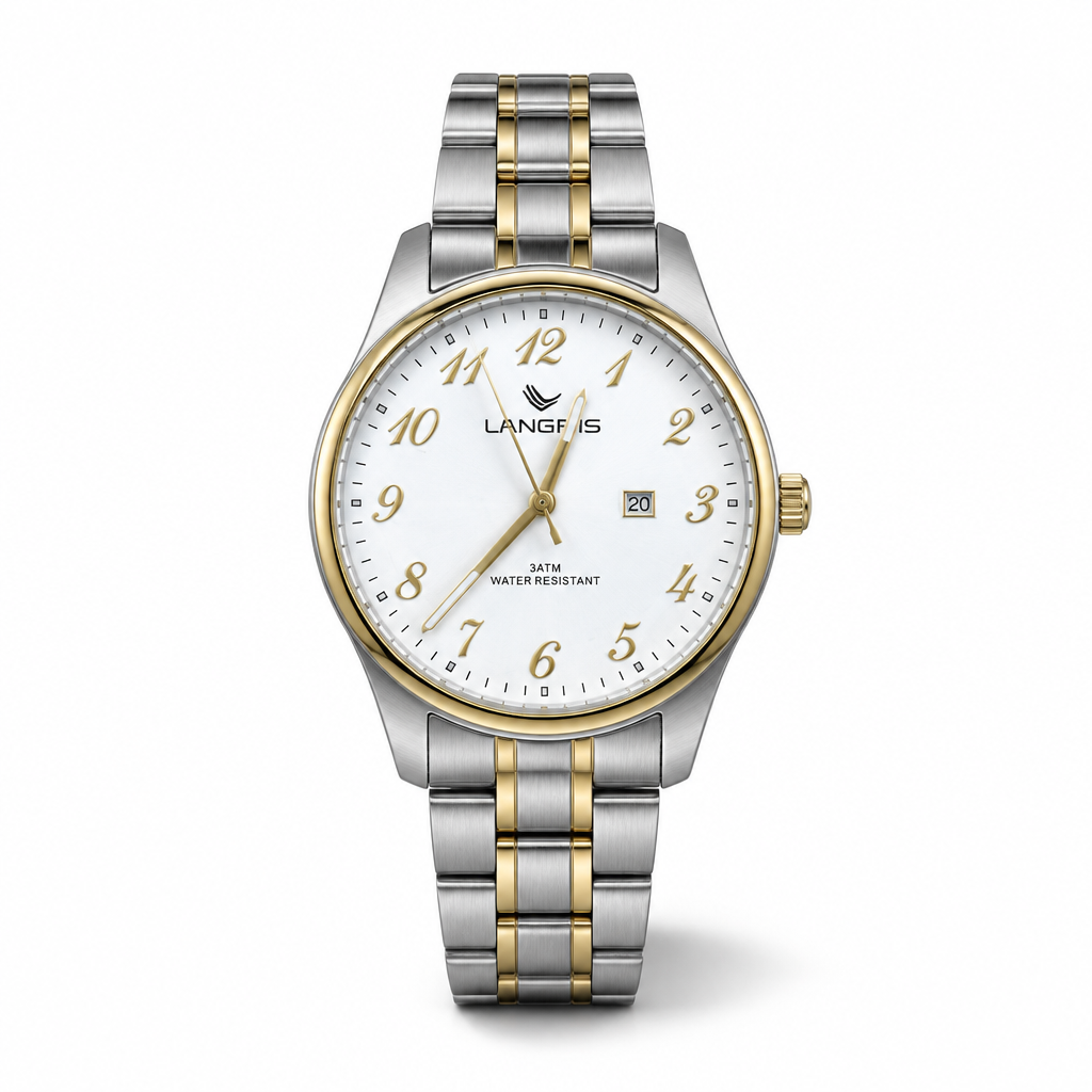 Laurens LS30168 Women's Two-Tone Stainless Steel Watch with Date Display | CM Silver Jewels