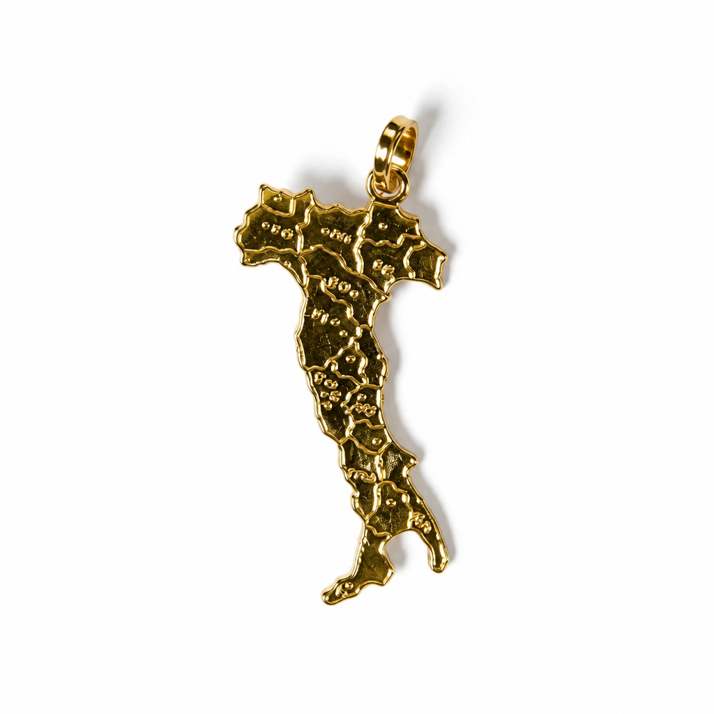Pendente Italia in Oro Giallo 18 kt 35 mm | CM Silver Jewels