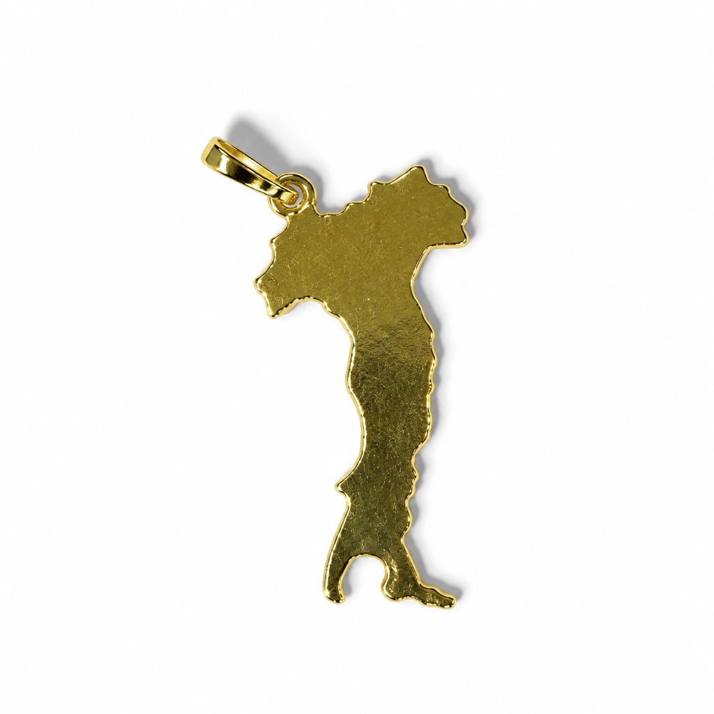 Pendente Italia in Oro Giallo 18 kt 35 mm | CM Silver Jewels