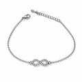 Bracciale in Argento 925 Infinito con Zirconi 16,5–19,5 cm | CM Silver Jewels