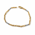 Bracciale in Argento 925 Bicolore a Maglie 21 cm | CM Silver Jewels