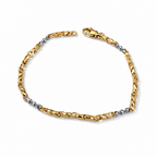 Bracciale in Argento 925 Bicolore a Maglie 21 cm | CM Silver Jewels