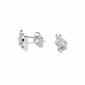 Orecchini a Lobo in Argento 925 Serpente con Occhi in Zirconi Verdi | CM Silver Jewels