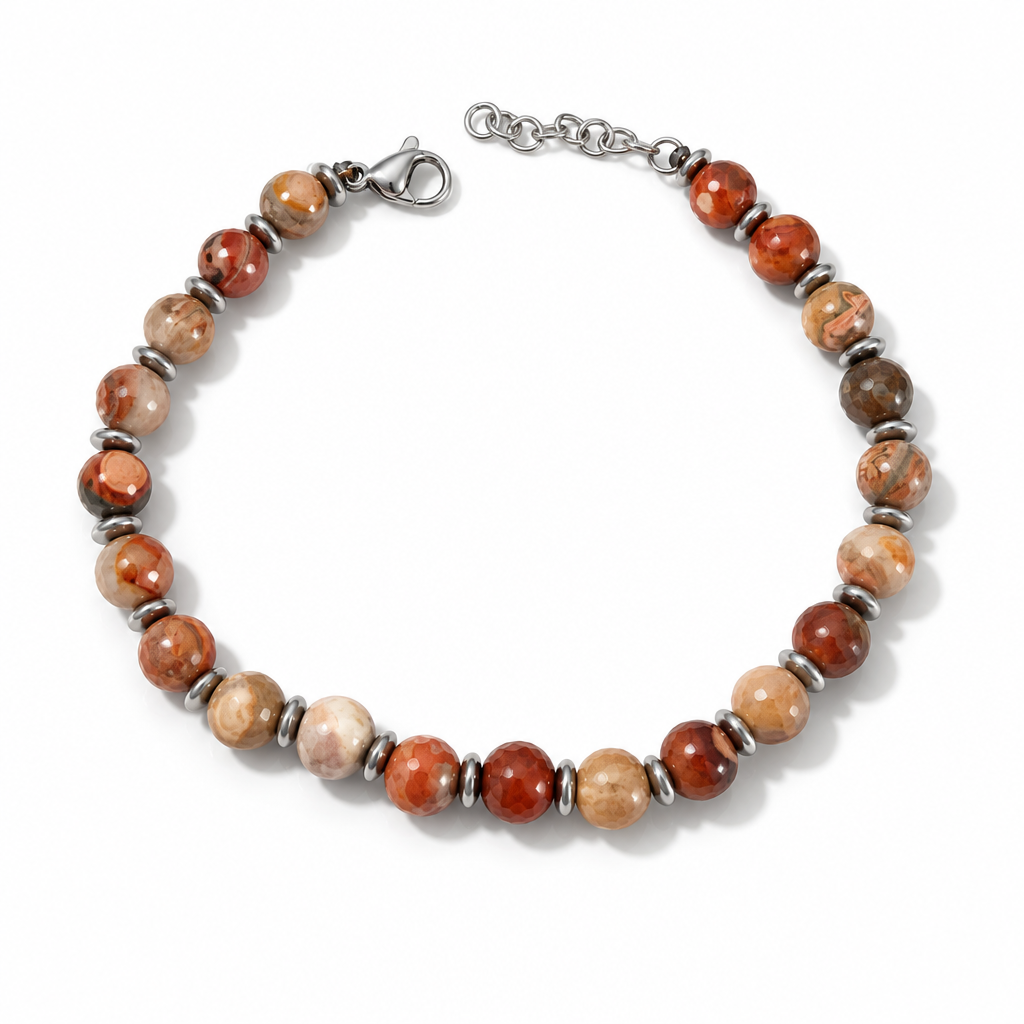 Bracciale Unisex in Acciaio con Pietre 5 mm, 10 Colorazioni | CM Silver Jewels