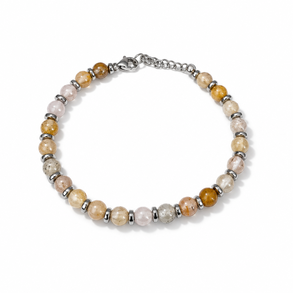 Bracciale Unisex in Acciaio con Pietre 5 mm, 10 Colorazioni | CM Silver Jewels