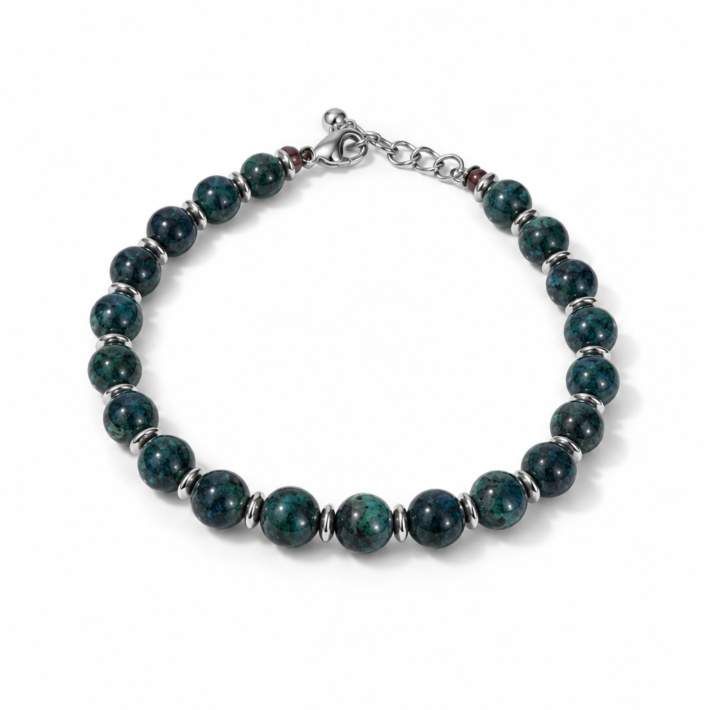 Bracciale Unisex in Acciaio con Pietre 5 mm, 10 Colorazioni | CM Silver Jewels
