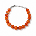 Bracciale in Acciaio con Corniola 16,8–20,8 cm | CM Silver Jewels