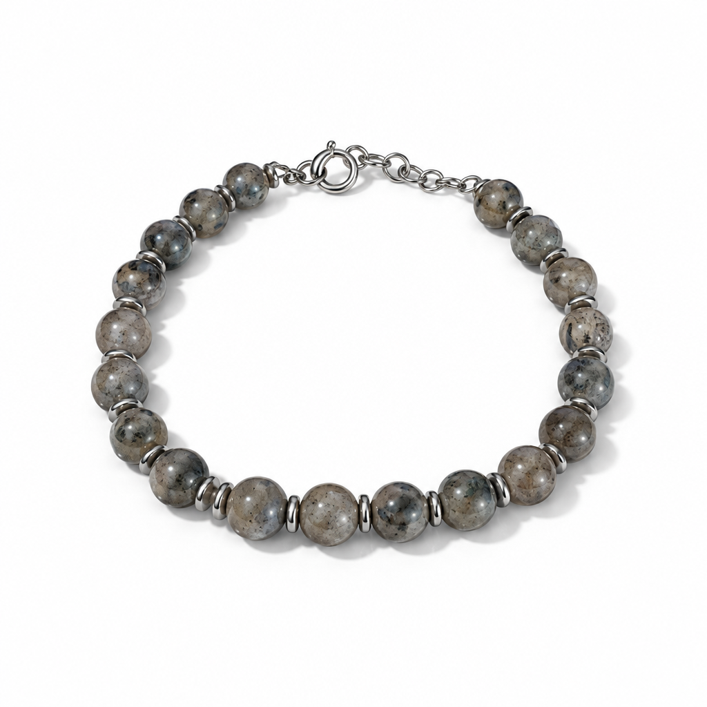 Bracciale in Acciaio con Labradorite 18,7–20,3 cm | CM Silver Jewels