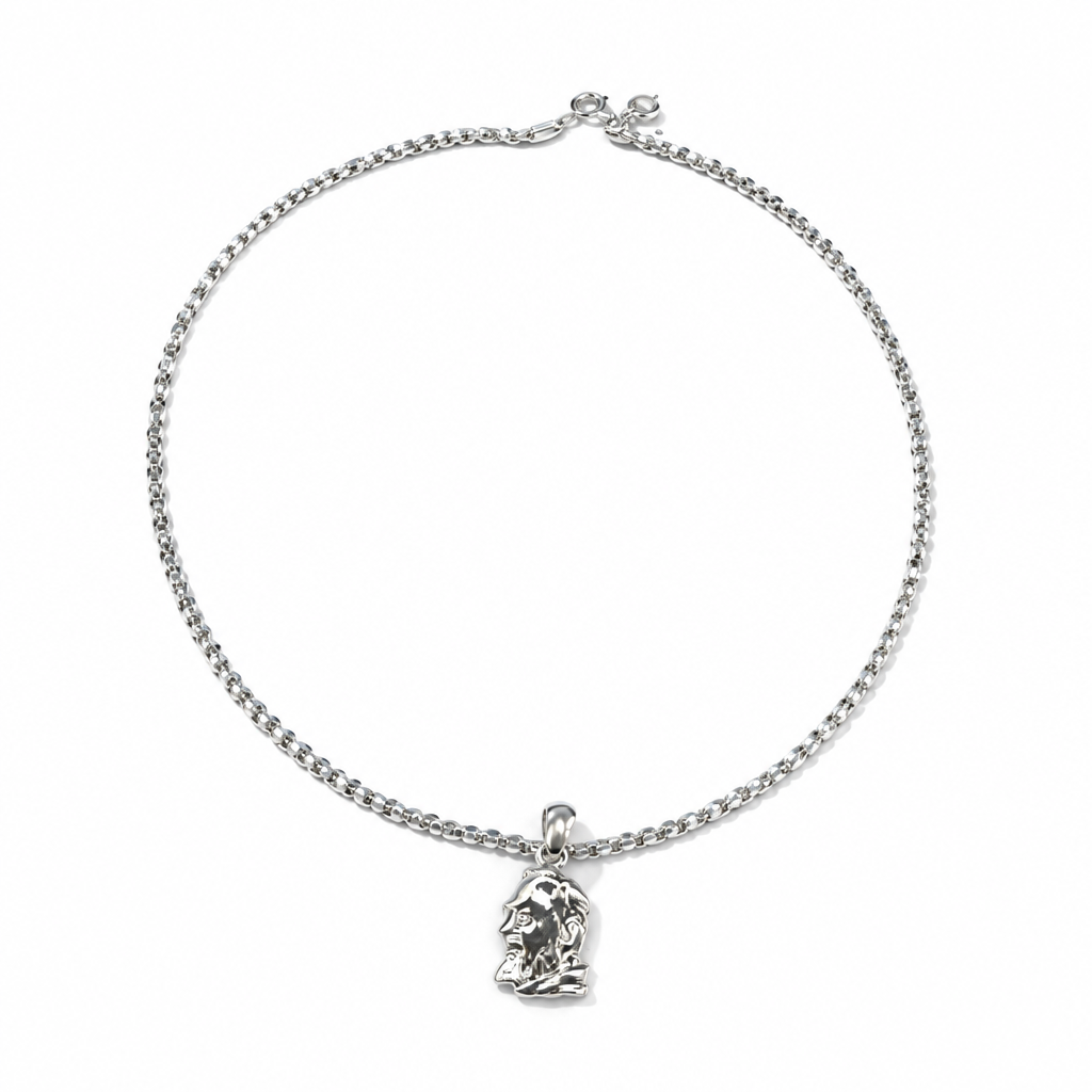 Collana Argento 925 Pop Corn con Padre Pio 40–50 cm | CM Silver Jewels