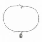 Collana Argento 925 Pop Corn con Padre Pio 40–50 cm | CM Silver Jewels