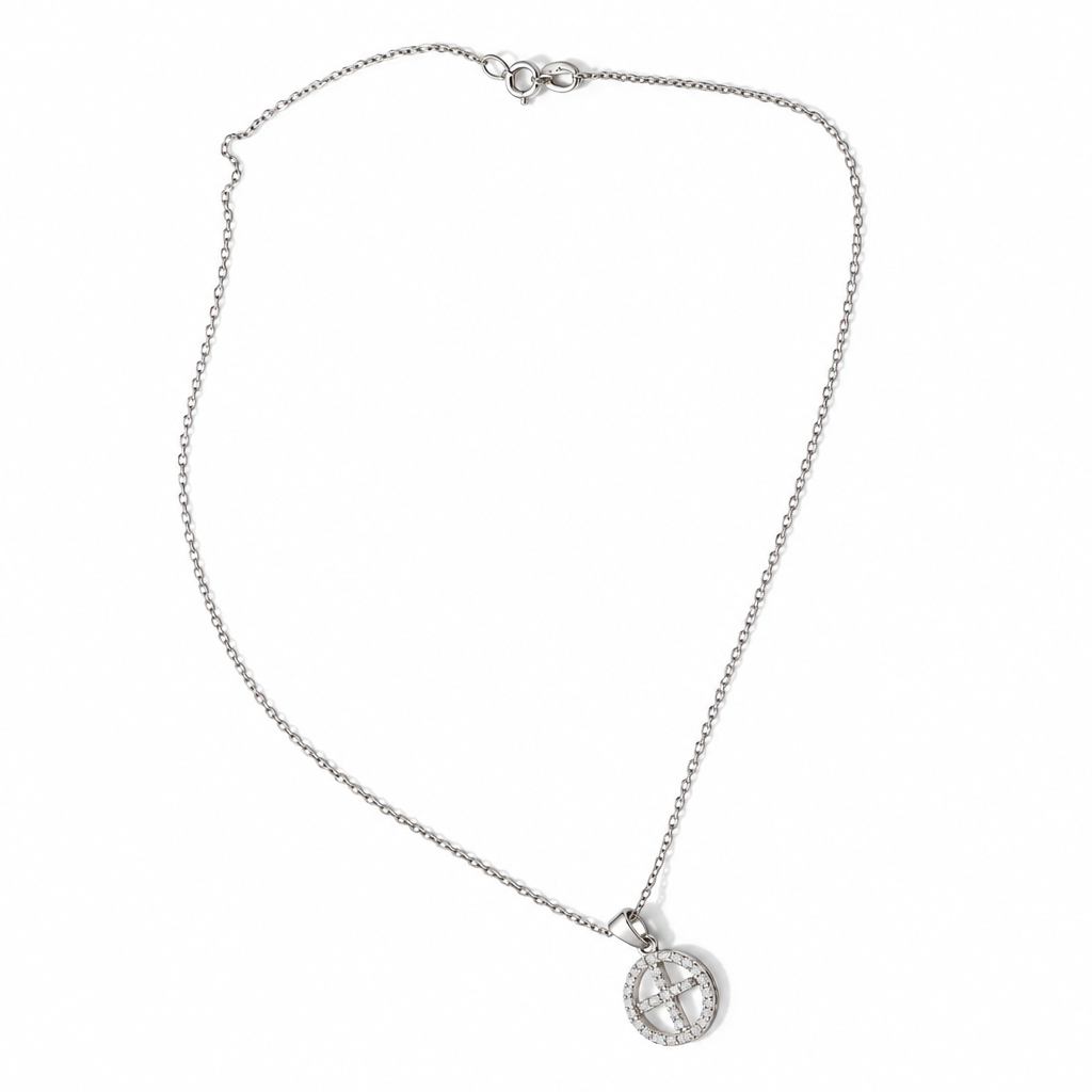 Collana in Argento 925 con Ciondolo Circolare 45 cm | CM Silver Jewels