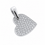 Collana in Argento 925 Veneziana con Cuore Zirconato 45 cm | CM Silver Jewels