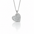 Collana in Argento 925 Veneziana con Cuore Zirconato 45 cm | CM Silver Jewels