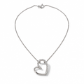 Collana in Argento 925 con Cuore Aperto Zirconato 45 cm | CM Silver Jewels