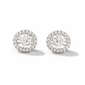 Orecchini a Lobo in Argento 925 Albero della Vita con Corona Brillante | CM Silver Jewels