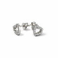 Orecchini a Lobo in Argento 925 Cuore Aperto con Sfere e Dettagli Luminosi | CM Silver Jewels