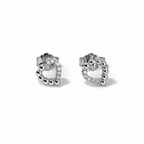 Orecchini a Lobo in Argento 925 Cuore Aperto con Sfere e Dettagli Luminosi | CM Silver Jewels
