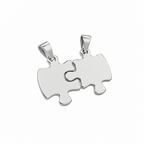Coppia di Collane Veneziane 45 cm con Puzzle in Argento 925 da Spezzare | CM Silver Jewels