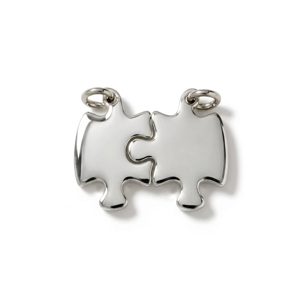 Coppia di Collane Veneziane 45 cm con Puzzle in Argento 925 da Spezzare | CM Silver Jewels - foto 3