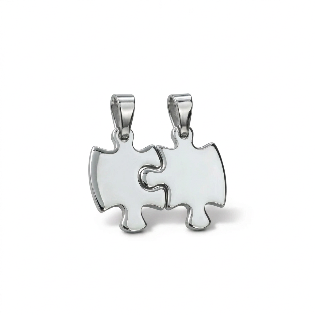 Coppia di Collane Veneziane 45 cm con Puzzle in Argento 925 da Spezzare | CM Silver Jewels - foto 4