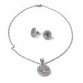Parure Albero della Vita in Argento 925 con Collana 45 cm e Orecchini | CM Silver Jewels