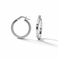 Orecchini Cerchio in Oro 18k Bianco – 20mm | CM Silver Jewels