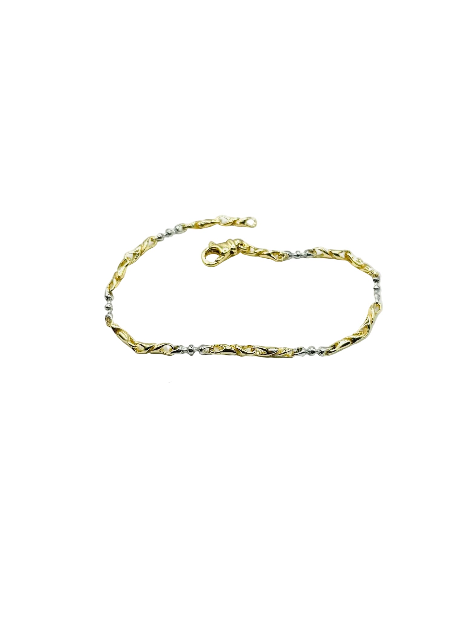 925 Silver Bracelet Plated in 18K Gold - Elegance and Style in Every Detail - Length 20 cm