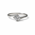 Anello Solitario Modello Valentino in Oro Bianco 18 Carati – Misura 12 | CM Silver Jewels