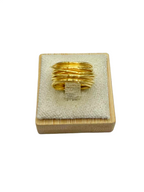 “Thread of Life” Ring in Gold-Plated 925 Silver – Sizes 10-26