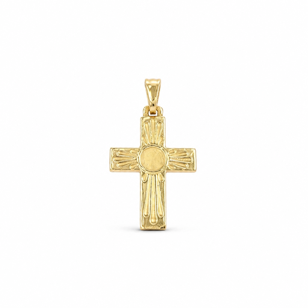 Croce in Argento 925 Placcata Oro – 30x15mm Unisex | CM Silver Jewels