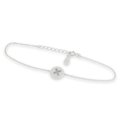Bracciale con Croce Regolabile 16 + 3 cm | CM Silver Jewels