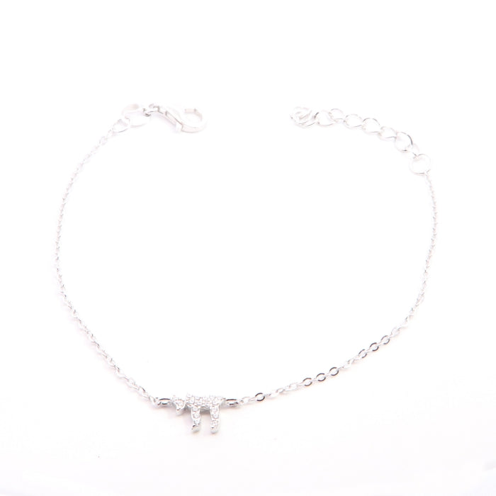 Bracciale con Cane in Zirconi e Argento 925 – 15+3 cm | CM Silver Jewels
