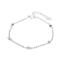 Bracciale in Argento 925 con Zirconi Colorati – 17+3 cm | CM Silver Jewels
