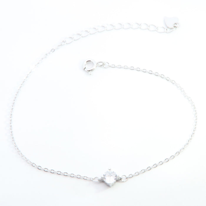 Bracciale in Argento 925 Rodiato con Charm Stella e Zirconi Bianchi – 17+3 cm | CM Silver Jewels