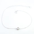 925 Nickel-Free Sterling Silver Solitaire Bracelet – 17+5 cm | CM Silver Jewels