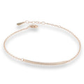 Bracciale in Argento 925 con Targhetta Pavé di Zirconi – 17+3 cm | CM Silver Jewels