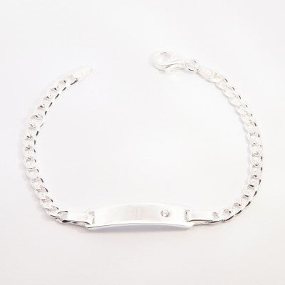 Bracciale Targhetta e Punto Luce in Argento 925 – 14+2 cm | CM Silver Jewels