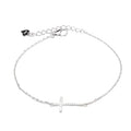 Bracciale in Argento 925 con Croce e Zirconi – 17+3 cm | CM Silver Jewels