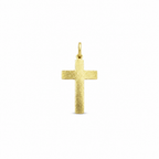 Croce di Gesù in Argento 925 Placcato Oro Giallo – Ciondolo Religioso Artigianale | CM Silver Jewels