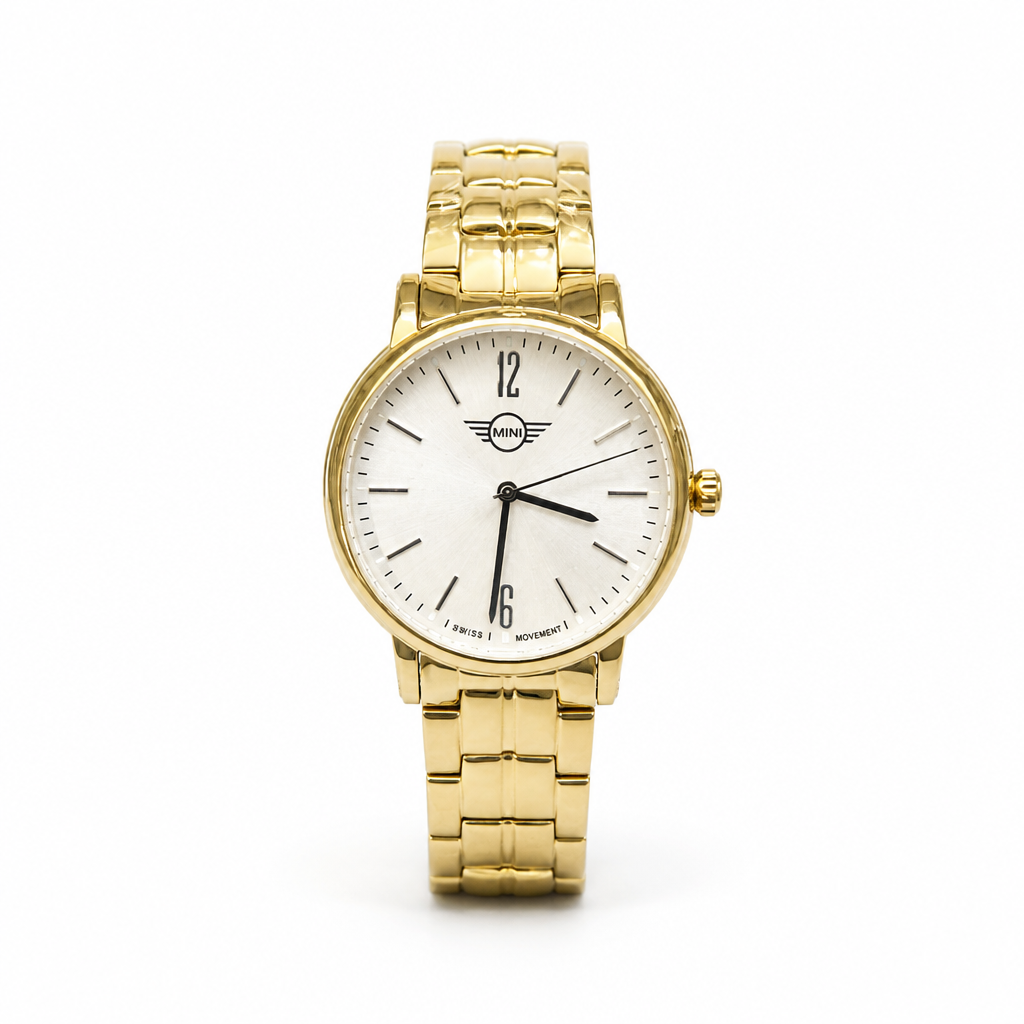 Montre Mini R. MI-2172L/63M – Quartz Femme, Boîtier Or 38 mm, Cadran Blanc | CM Silver Jewels