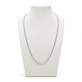 Collana maglia Pop Corn in argento 925 su espositore bianco, vista frontale