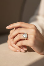 Anello Cuore in Argento 925 con Pietra – Disponibile in Più Colori | CM Silver Jewels