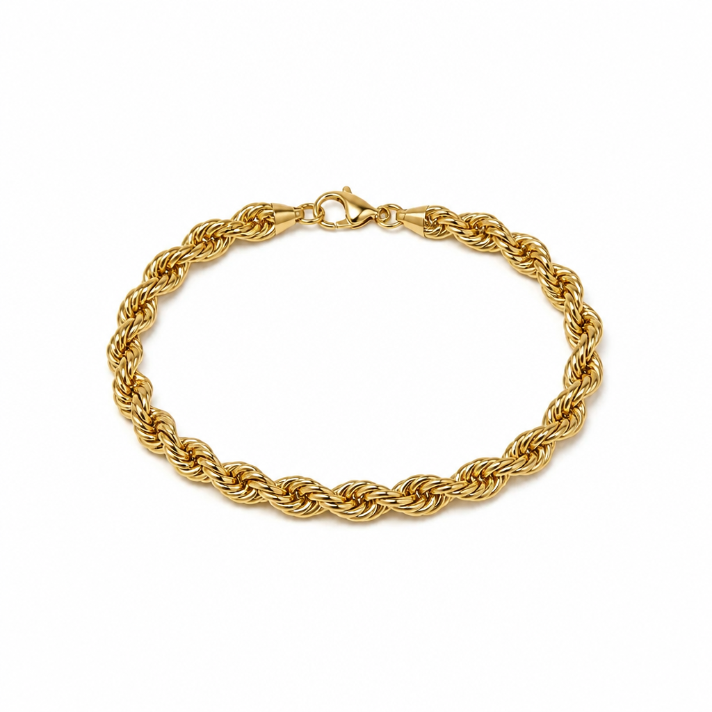 Bracciale Corda in Oro 18 Carati – 20,5 cm | CM Silver Jewels