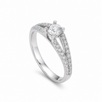 Anello Solitario Donna in Oro 18 Carati con Zircone 0,30 ct – Misura 17 | CM Silver Jewels
