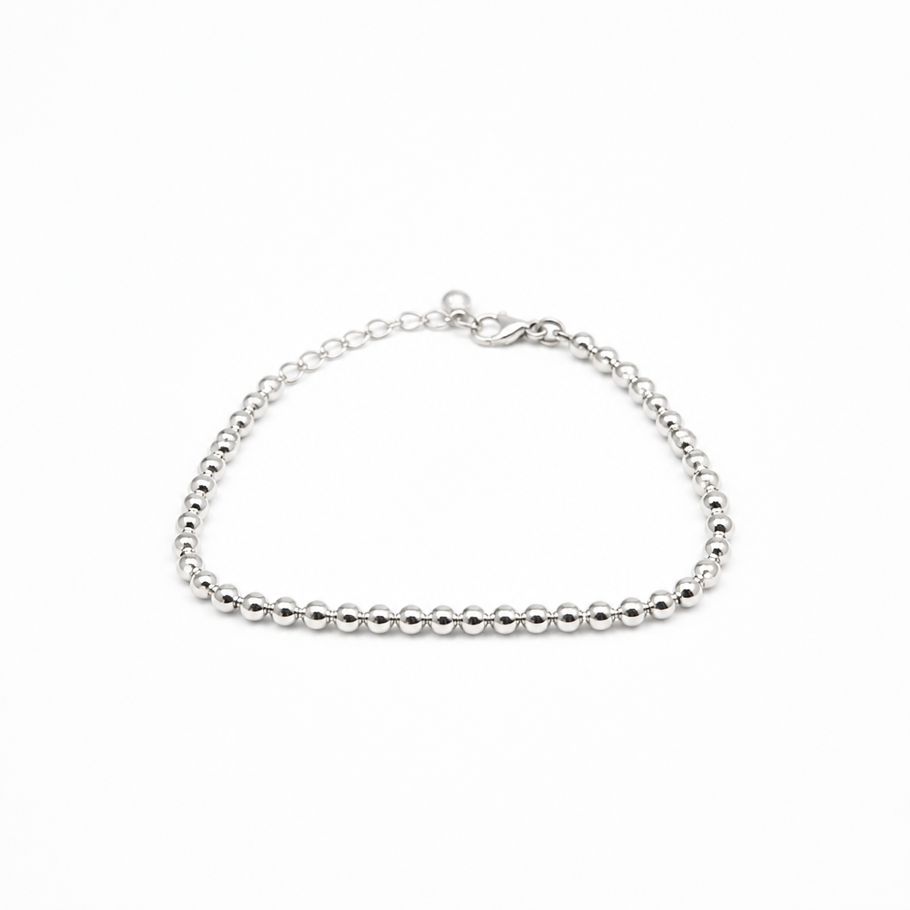 Bracciale a Palline in Argento 925 – Lunghezza 18,1-22,5 cm | CM Silver Jewels