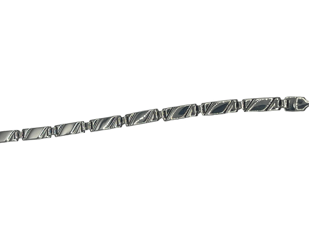 Bracciale da Uomo in Argento 925 – Maglia Geometrica Lucida - Gioielleria CM SILVER & JEWELS