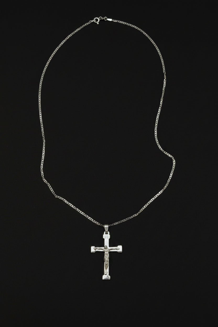 Collana con Ciondolo Croce in Argento 925 – Catena 50 cm | CM Silver Jewels