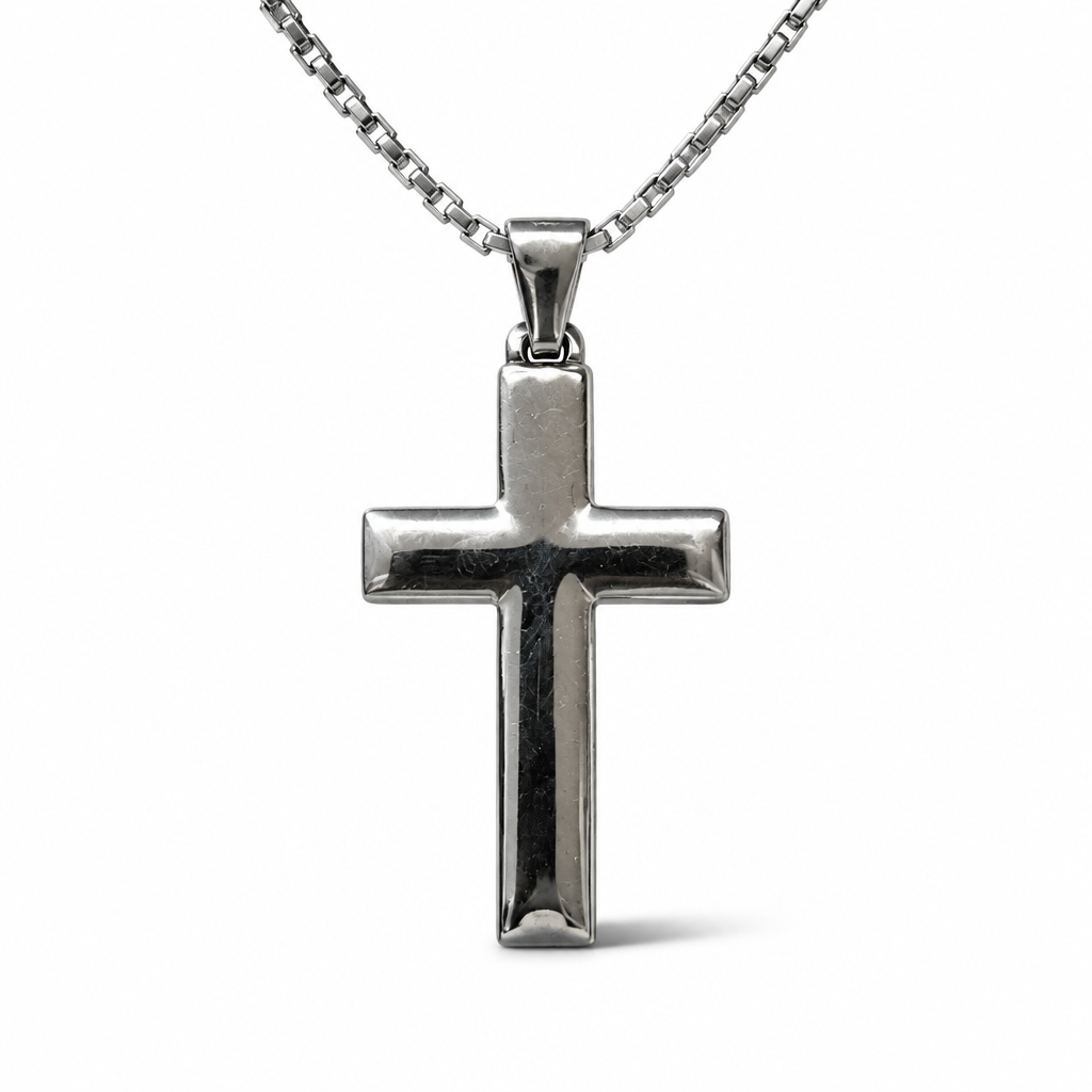 Collana in Argento 925 con Croce Lucida – 50 cm | CM Silver Jewels