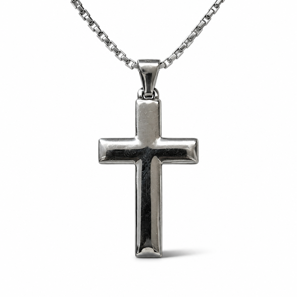 Collana in Argento 925 con Croce Lucida – 50 cm | CM Silver Jewels