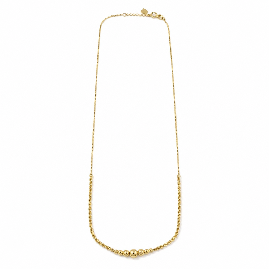 Collana Girocollo Fantasia in Oro 18 Carati – 42 cm (+3 prolunga) | CM Silver Jewels